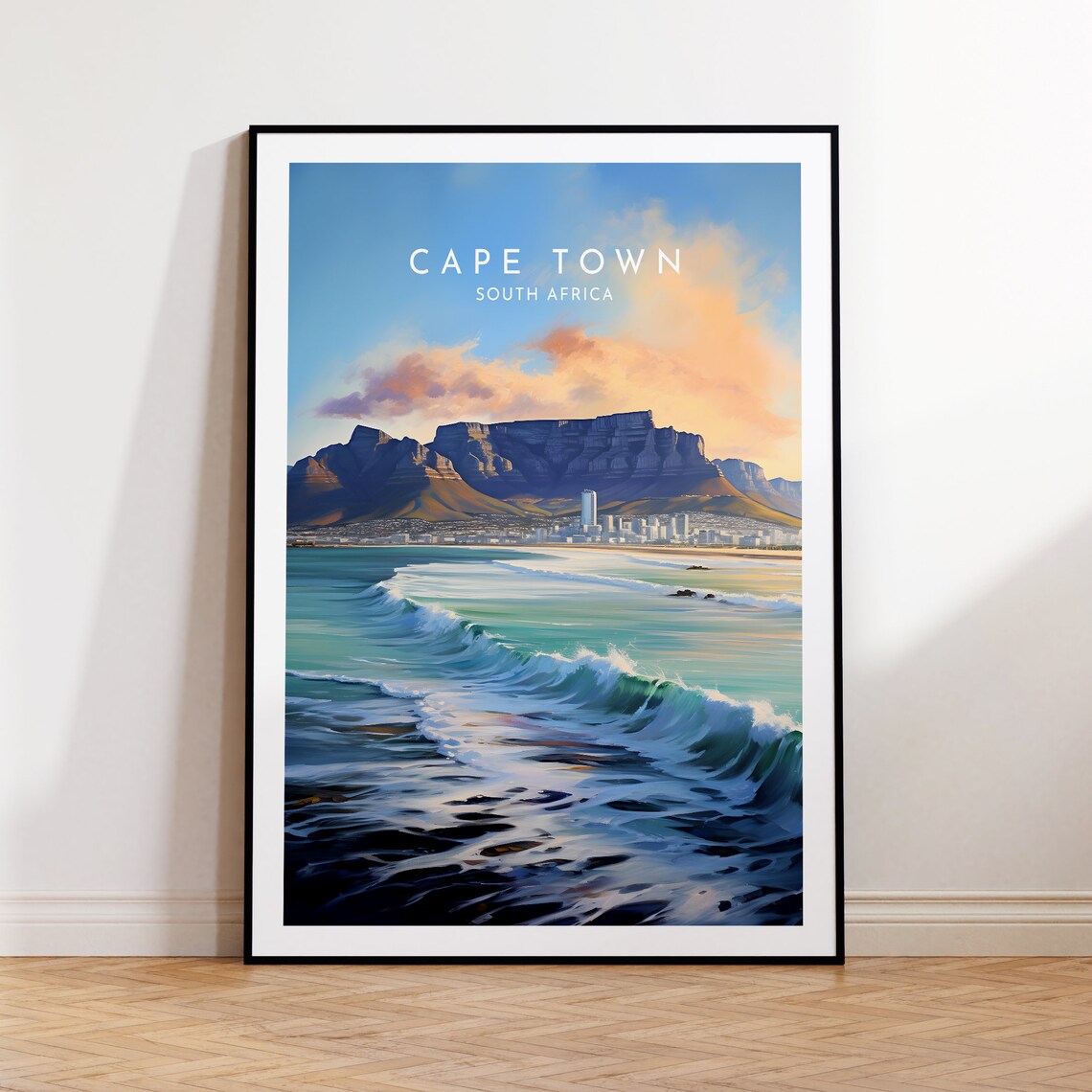 Cape Town Travel Poster, South Africa Home Decor
