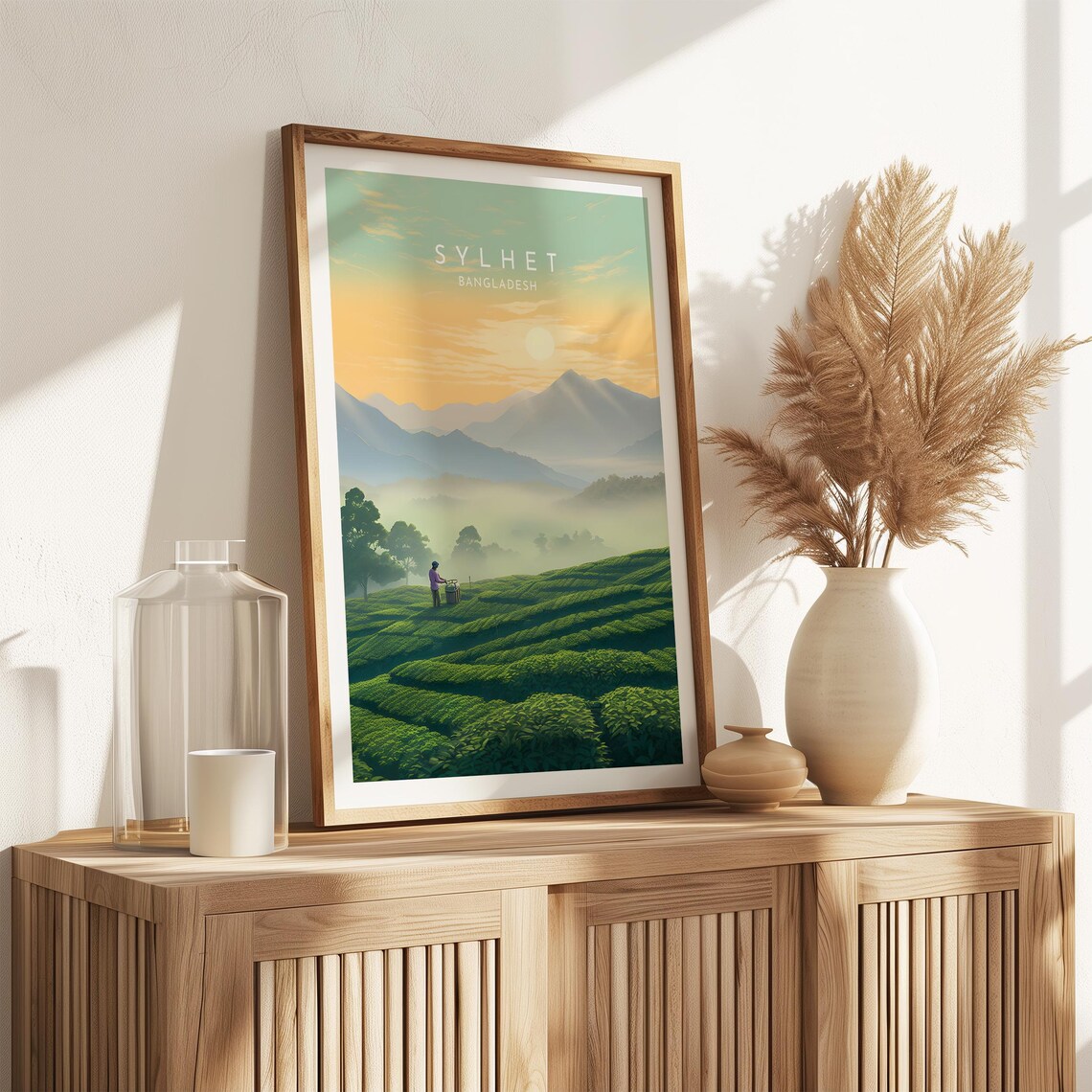 Sylhet Travel Poster, Bangladesh Home Decor - Image 2