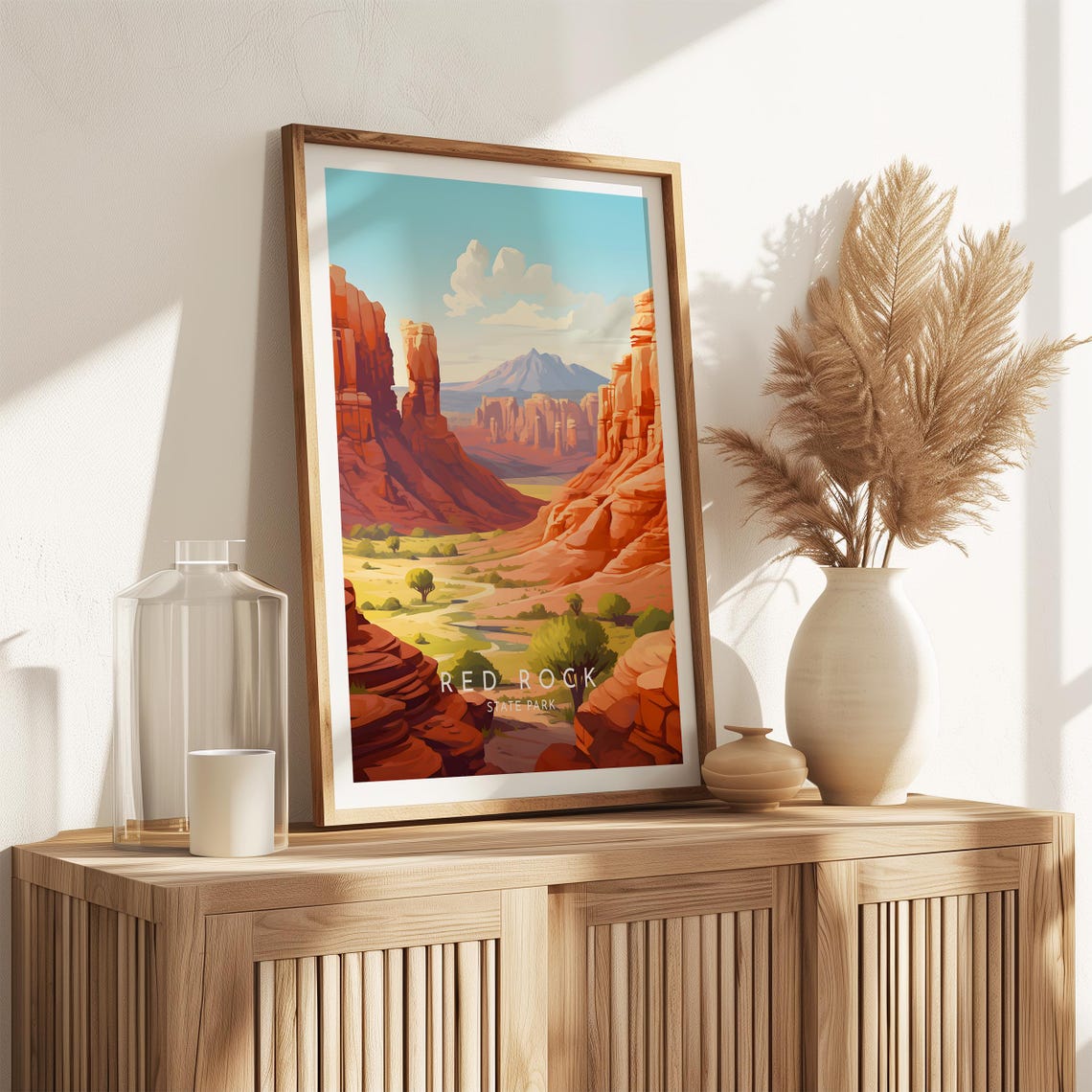 Red Rock State Park Arizona Desert Canyon Vista Red Cliffs Poster - Image 2