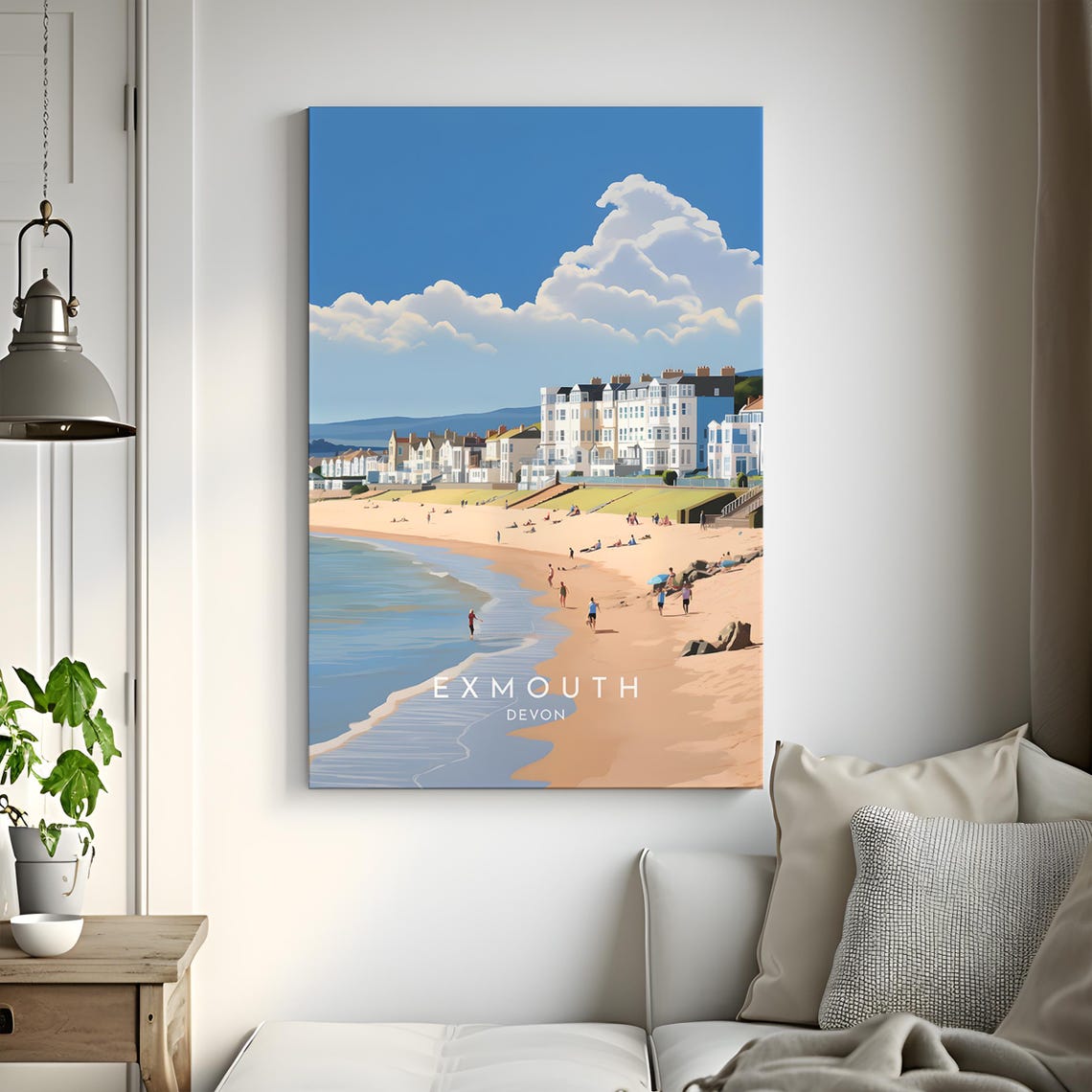 Exmouth Devon Beach England Sunny Seaside Travel Poster Decor - Image 3