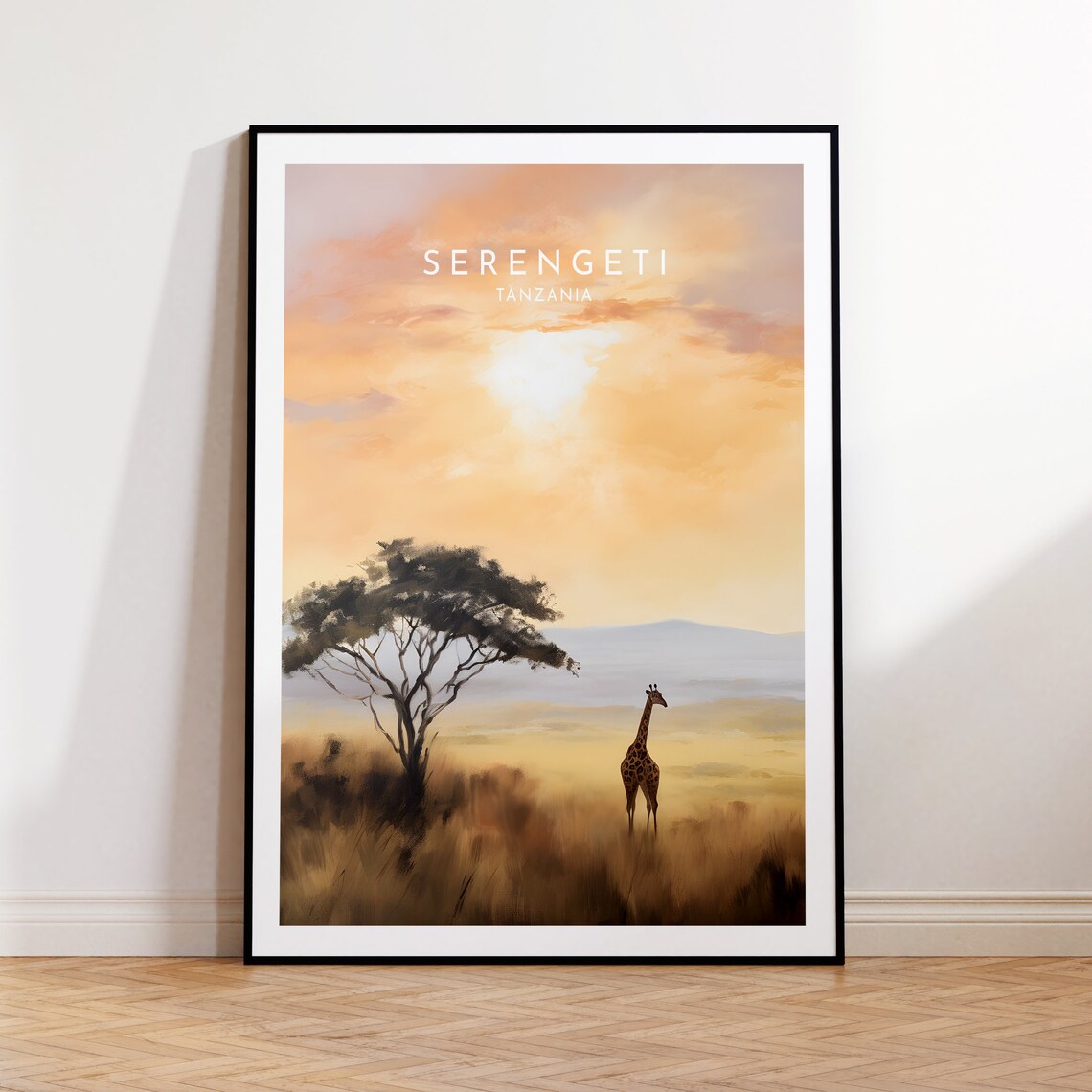 Serengeti Travel Poster, Tanzania Home Decor
