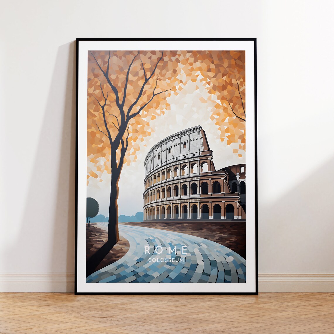 Rome Travel Poster, Colosseum Italy Home Decor