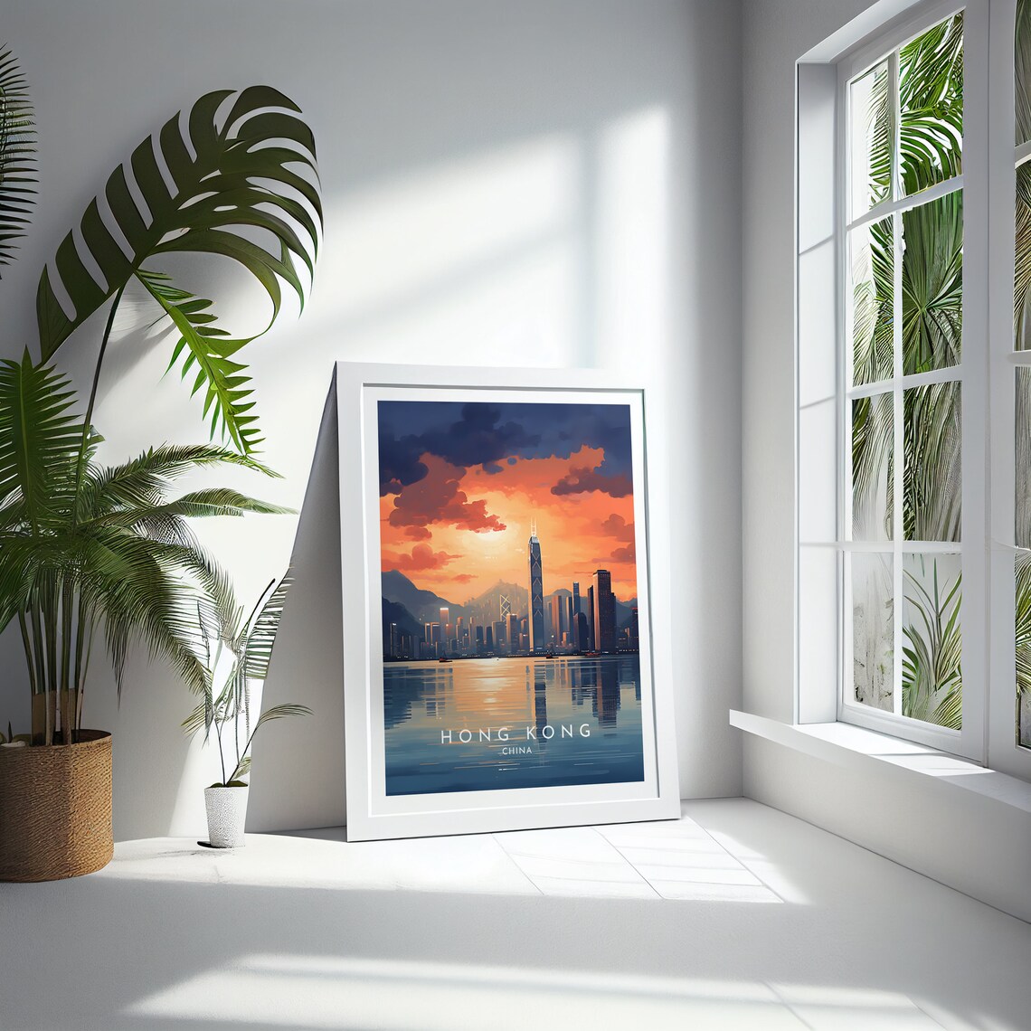 Hong Kong Travel Poster, China Home Decor Gift - Image 4