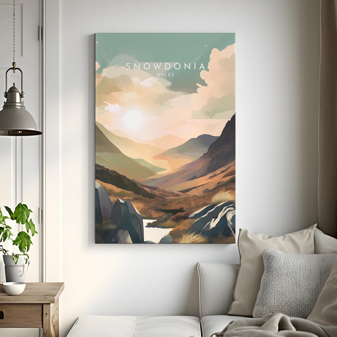 Snowdonia Travel Poster, Wales Home Decor Print - Image 3