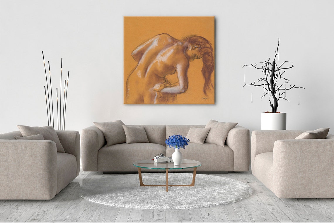Edgar Degas Nude Bather Pastel Sketch 1892 Impressionist Art Poster - Image 2