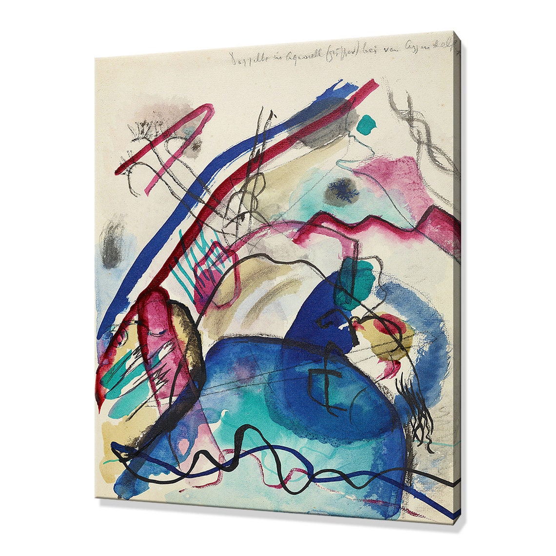 Wassily Kandinsky Draft For Picture With A White Border Iv 1913 Classic Design Abstract Decor Reproduction Print Wall Art
