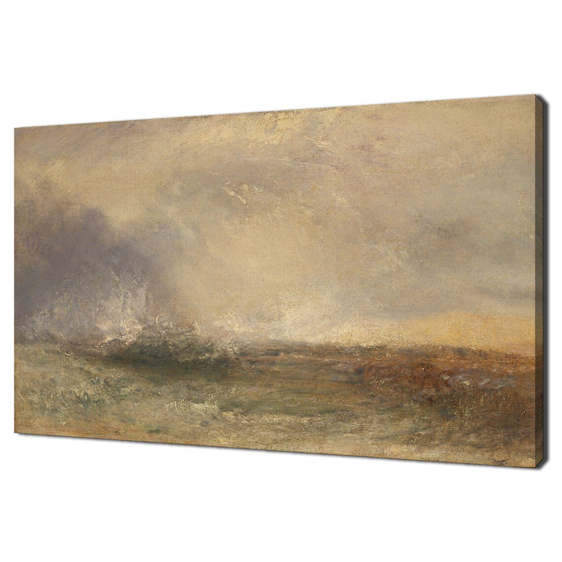 Stormy Sea Waves Crashing Vintage Oil Painting Seascape Poster