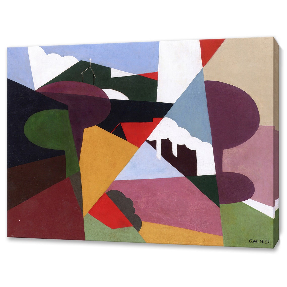 Georges Valmier 1922 La Ciotat Abstract Landscape Cubist Art Print