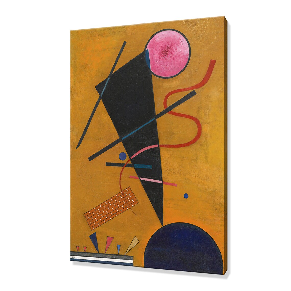 Wassily Kandinsky Geometric Abstract Gold Black 1924 Reproduction Wall Art