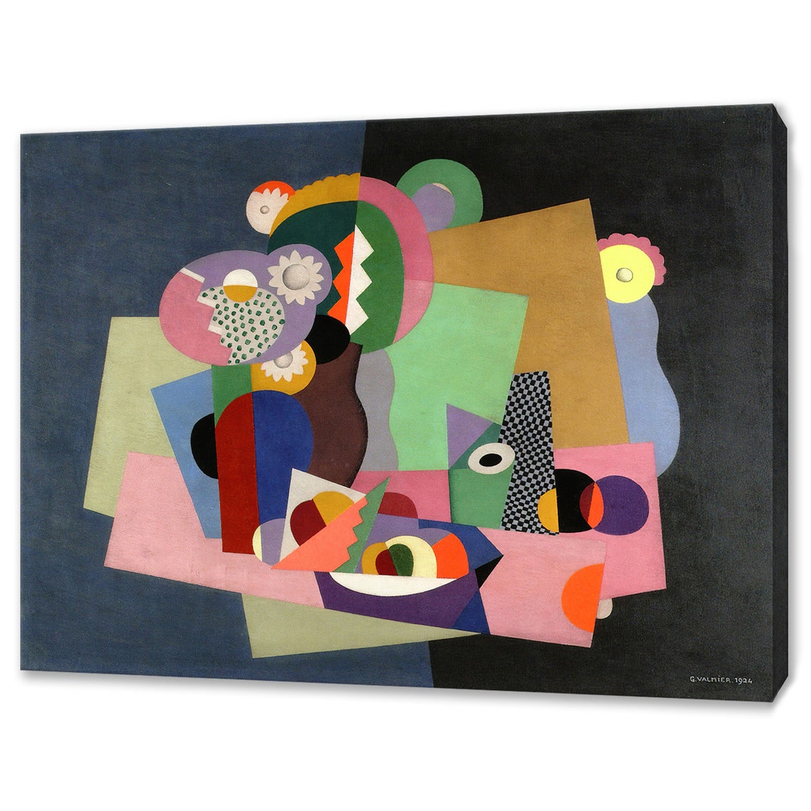 Georges Valmier Flowers And Fruit 1924 Cubist Still Life Art Poster