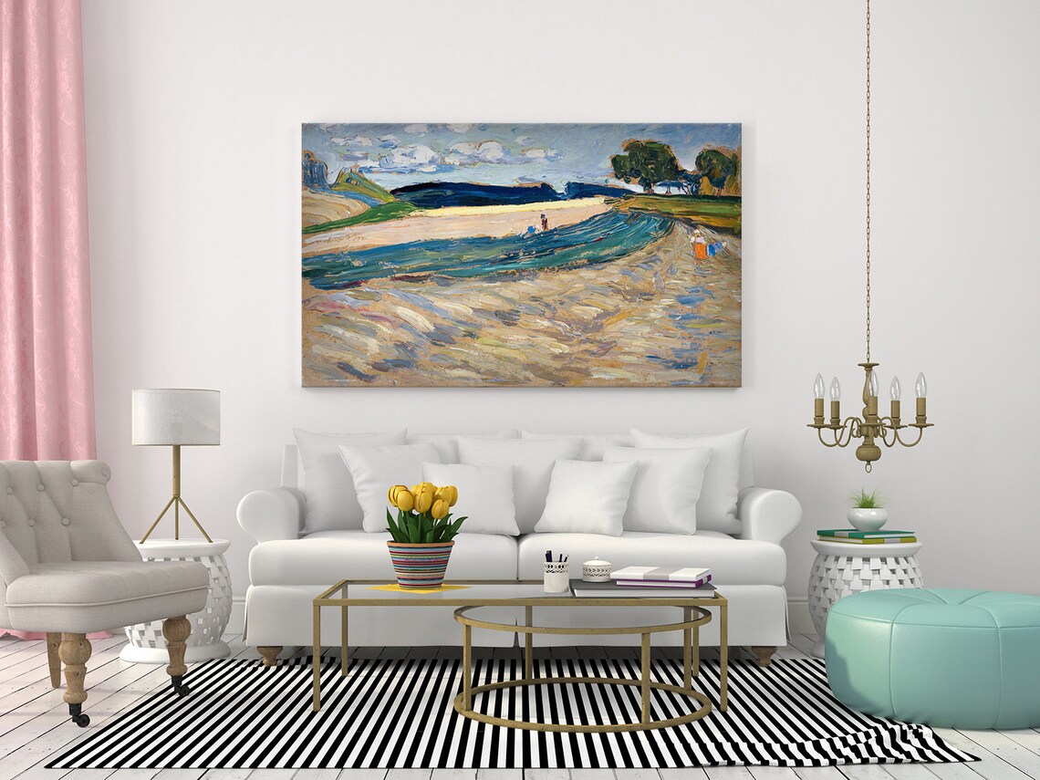 Wassily Kandinsky Impressionist River Landscape Reproduction Wall Art Poster - Image 2