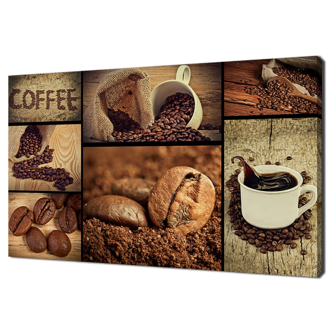 Coffee Collection Collage Kitchen Modern Design Home Decor Print Wall Art Picture