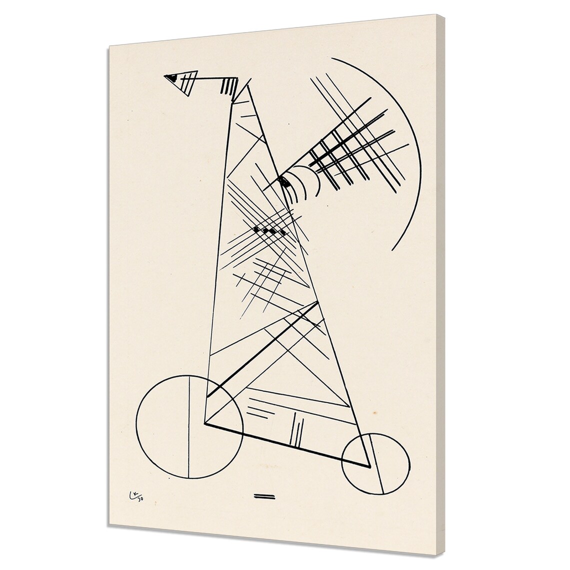 Wassily Kandinsky Untitled 1930 Minimalist Black Line Abstract Art Print