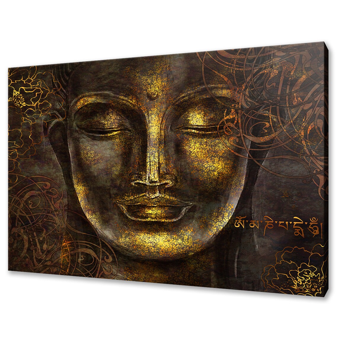 Gold Buddha Modern Ethnic Religious Art Print