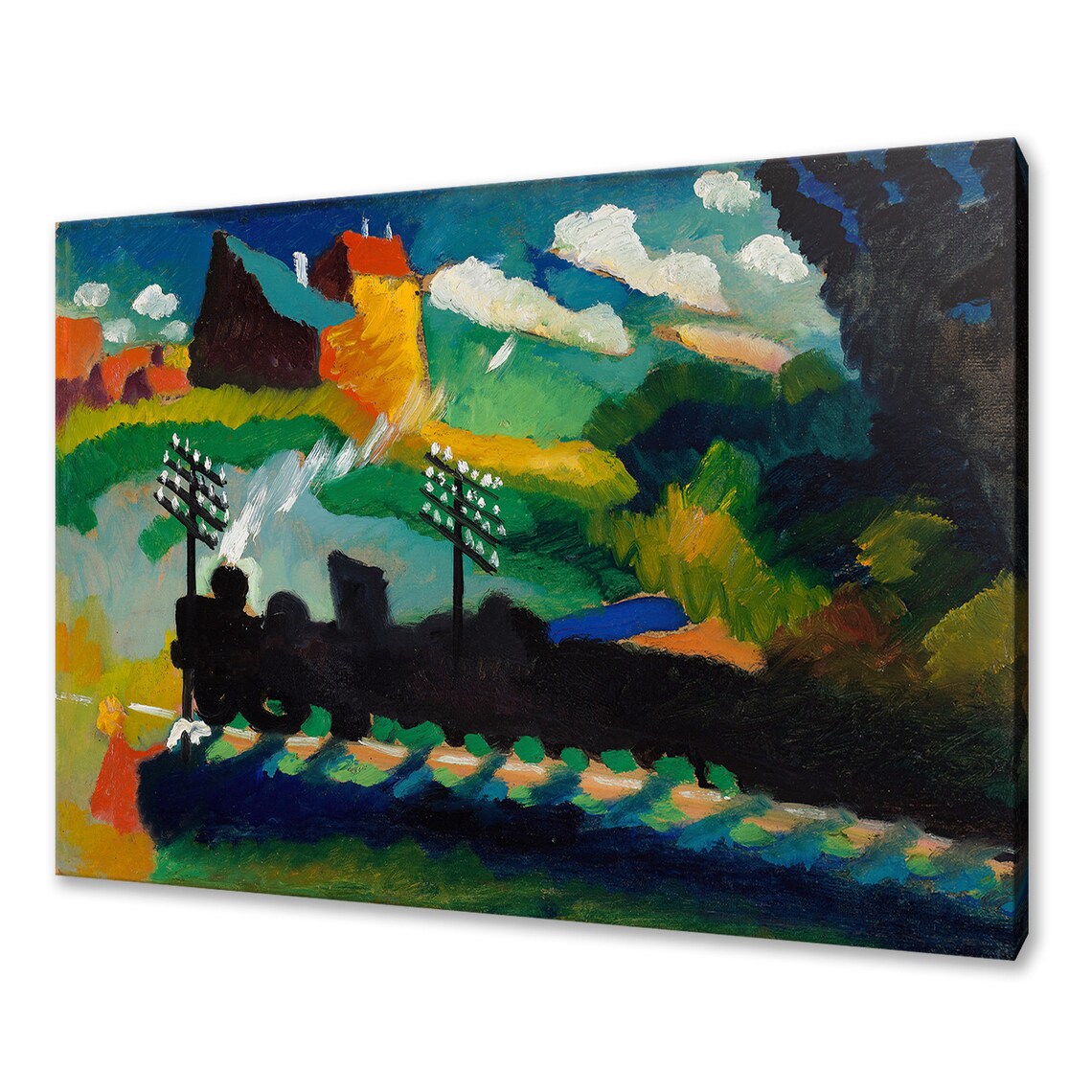 Wassily Kandinsky Railway Near Murnau 1909 Bold Abstract Train Art Print