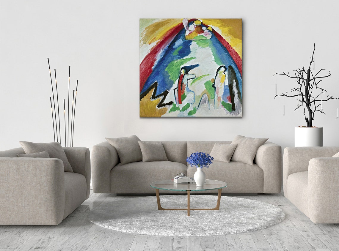 Wassily Kandinsky Berg Mountain 1909 Iconic Modern Design Abstract Decor Reproduction Print Wall Art Picture - Image 2