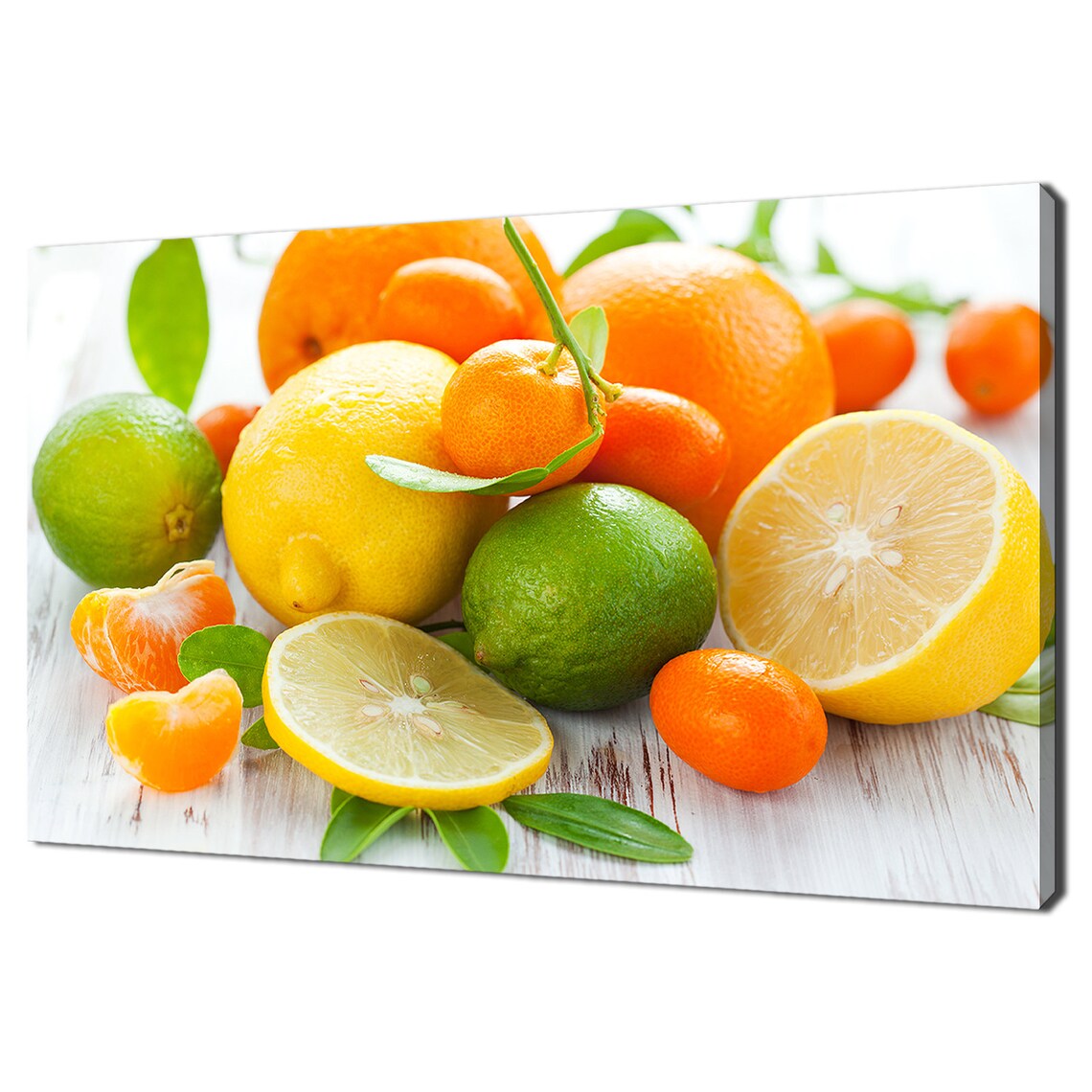 Colorful Citrus Fruit Table Art Print, Modern Design