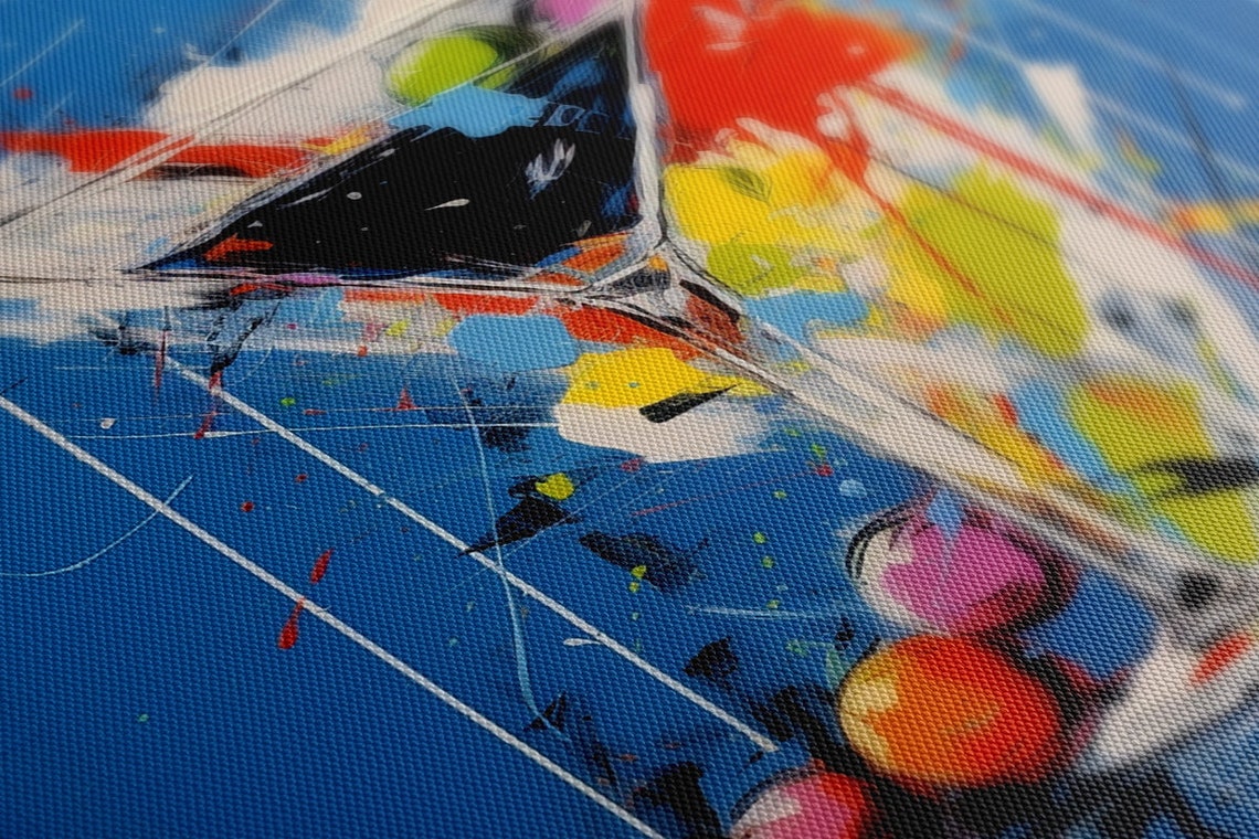 Vibrant Abstract Martini Glass Colorful Splash Blue Kitchen Poster - Image 4