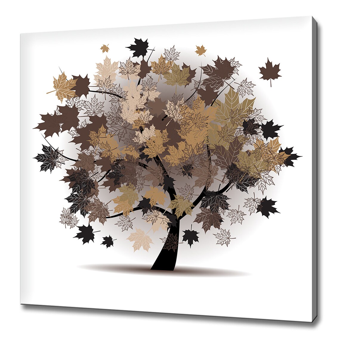 Abstract Maple Tree Autumn Leaf Fall, Modern Print