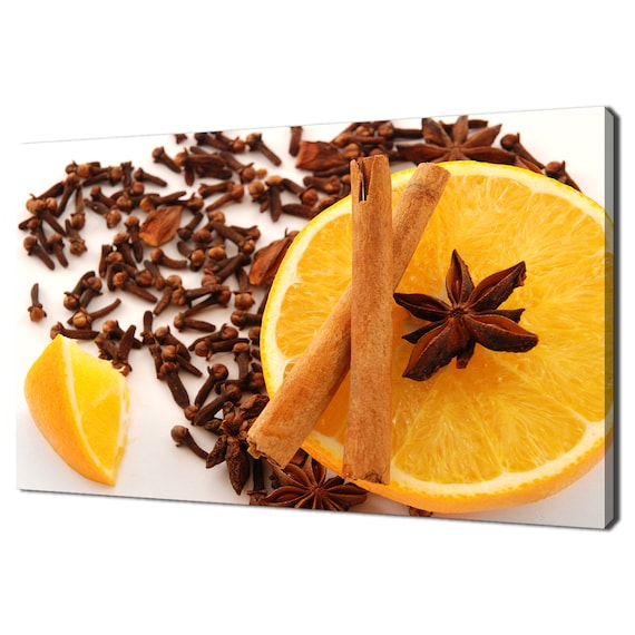 Clove Star Anise And Cinnamon Spice And Orange Kitchen Modern Design Home Decor Print Wall Art Picture