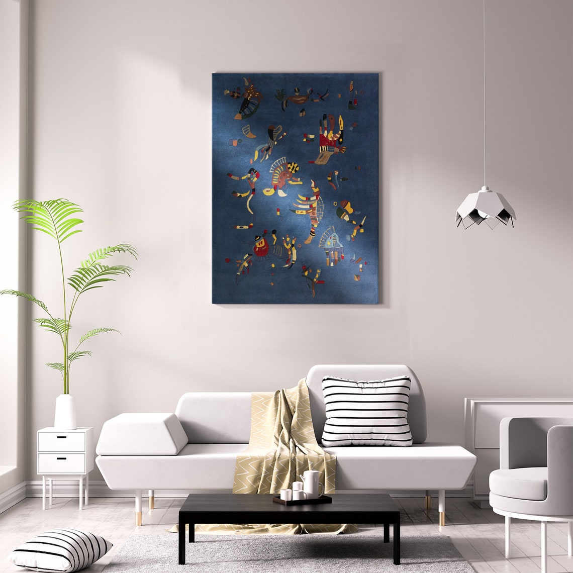Wassily Kandinsky Bleu De Ciel 1940 Classic Design Abstract Decor Reproduction Print Wall Art Picture - Image 2