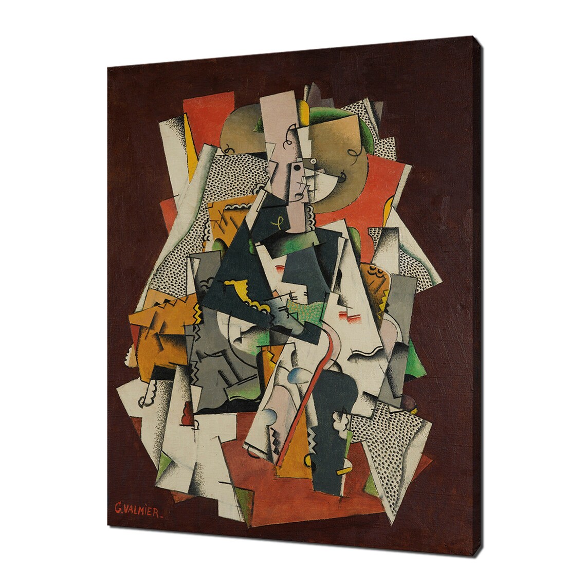 Georges Valmier Jeune Fille Assise 1919 Cubist Portrait Art Print