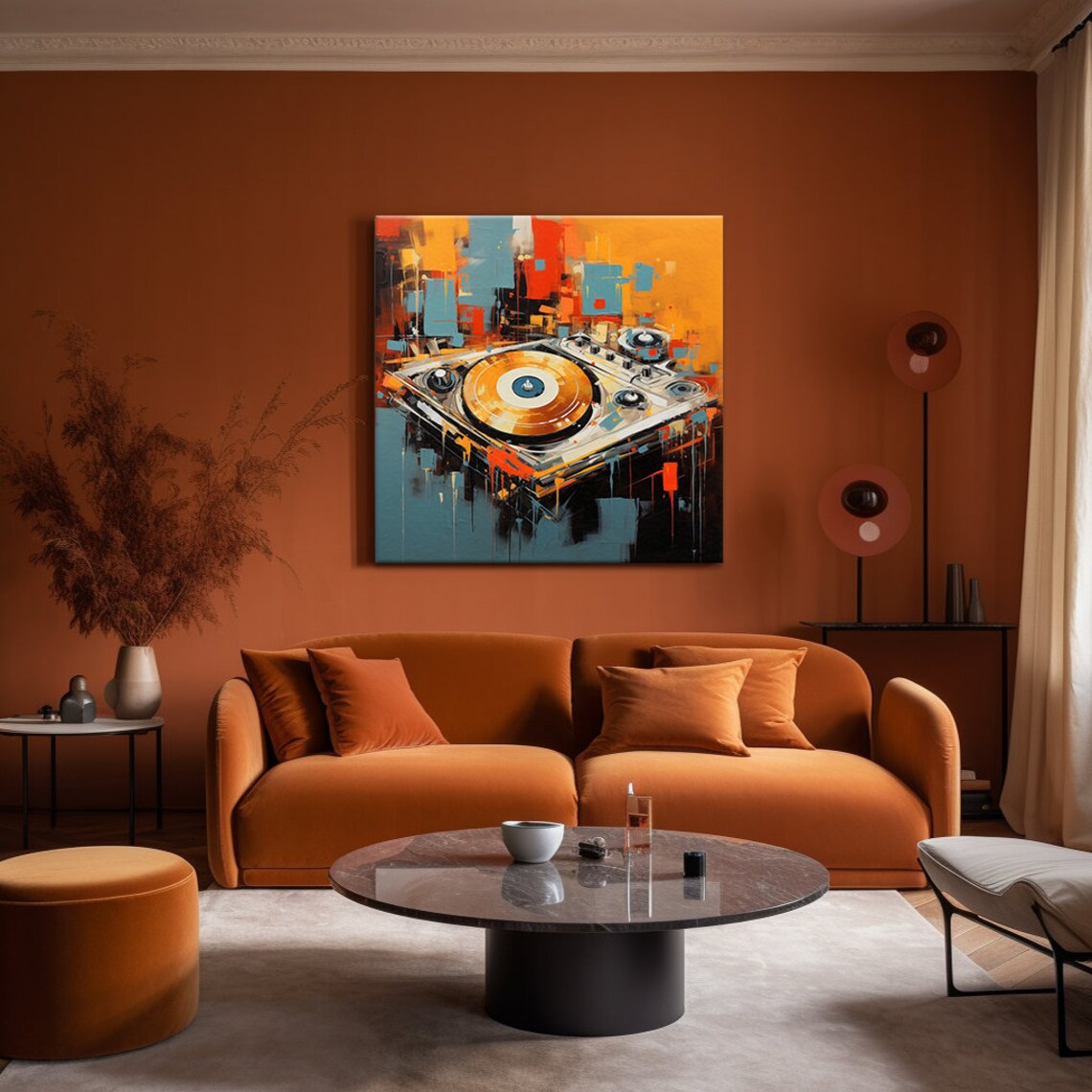 DJ Deck Music Art Print, Modern Music Room Decor - Image 4