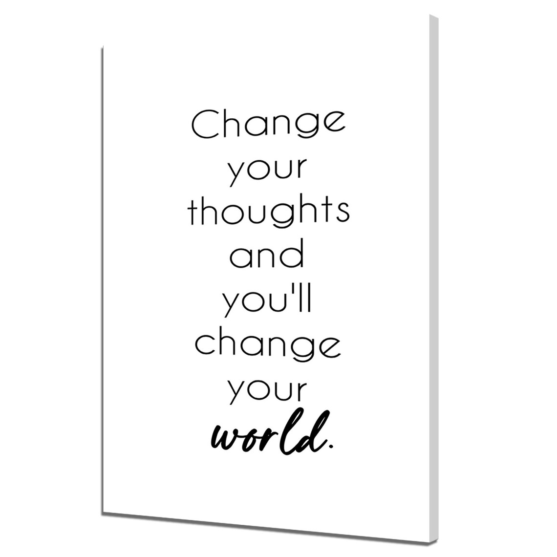 Change Inspirational Quote Typography Modern Design Print Wall Art Picture