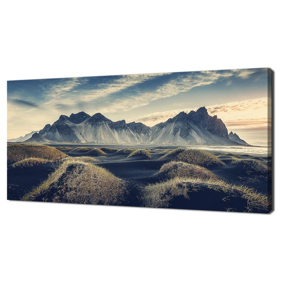 Beautiful View Of Stokksnes Cape Vestraho Mountain Icelnd Modern Design Decor Print Wall Art Picture