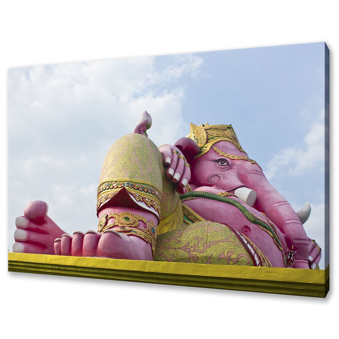 Pink Ganesha Statue Thailand Temple Elephant God Travel Wall Poster