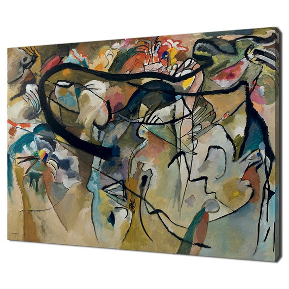Wassily Kandinsky Composition V 1911 Classic Design Abstract Reproduction Print Wall Art