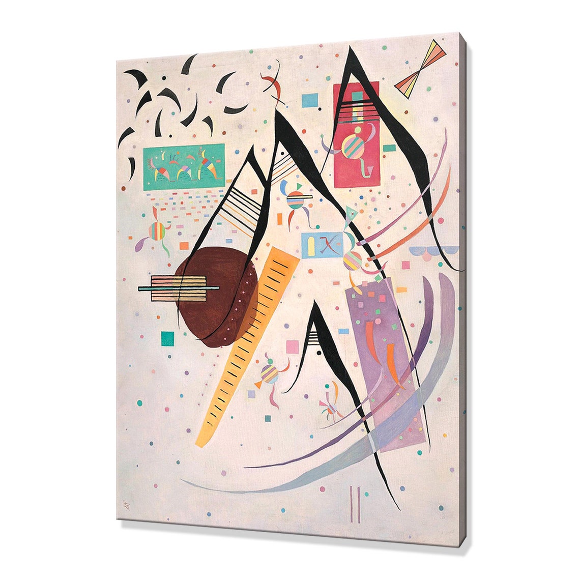 Wassily Kandinsky Black Points 1937 Classic Design Abstract Decor Reproduction Print Wall Art Picture