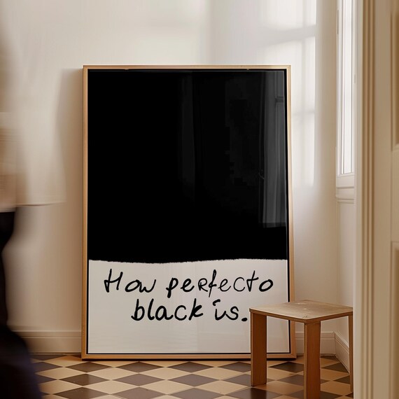 Abstract Black Typography Wall Art Modern Poster Trendy Decor Handdrawn Print