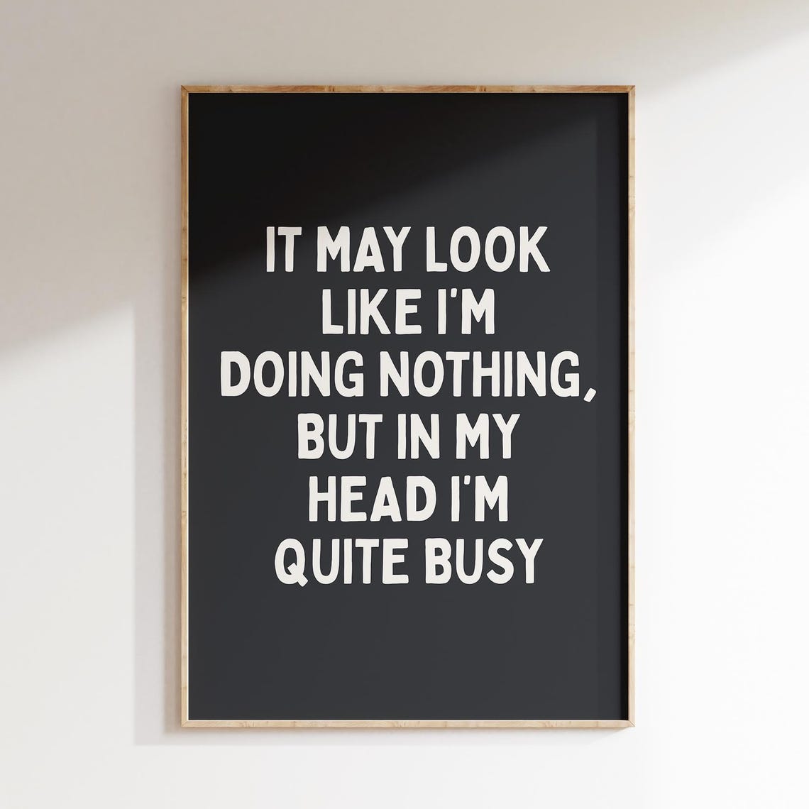 Funny Office Quote Print Black White Typography Art