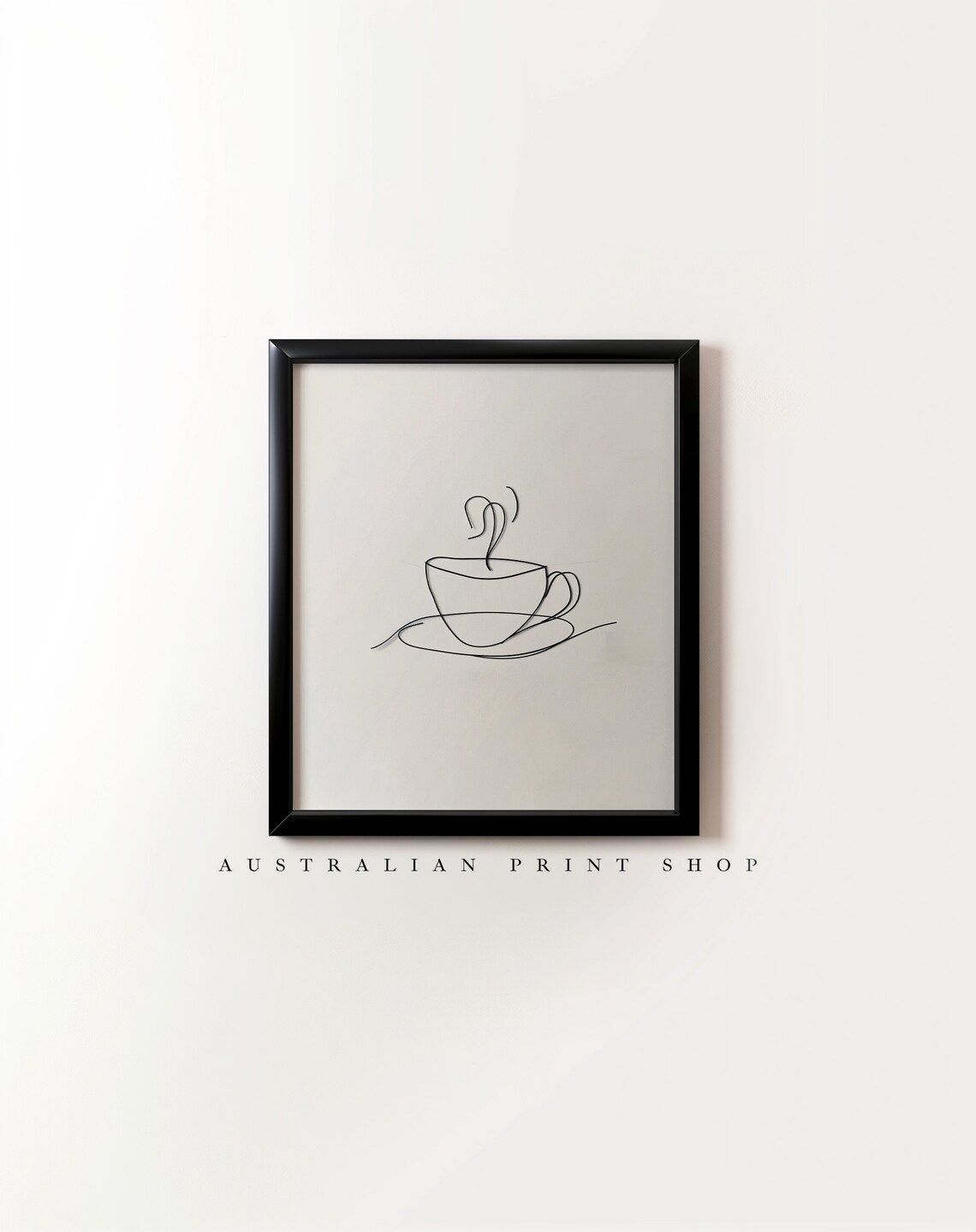 Minimalist Coffee And Tea Kitchen Art Inspirational Wall Line Art Print Minimalist Artwork Fine Line Print