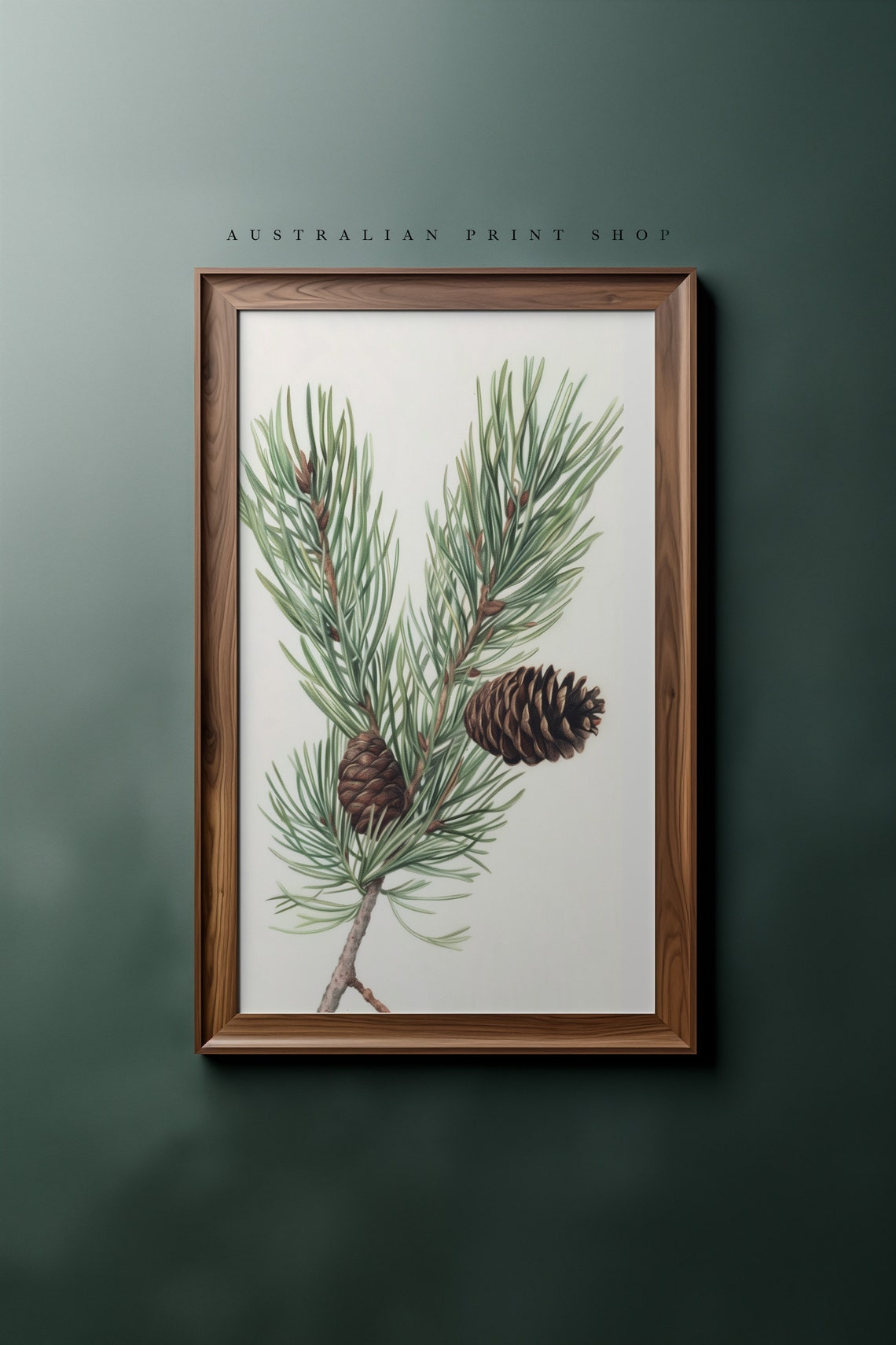 Modern Pine Tree Drawing Simple Winter Artwork Living Room Decor Tree Branch Drawing Neutral Artwork Simple Design Print - Image 2