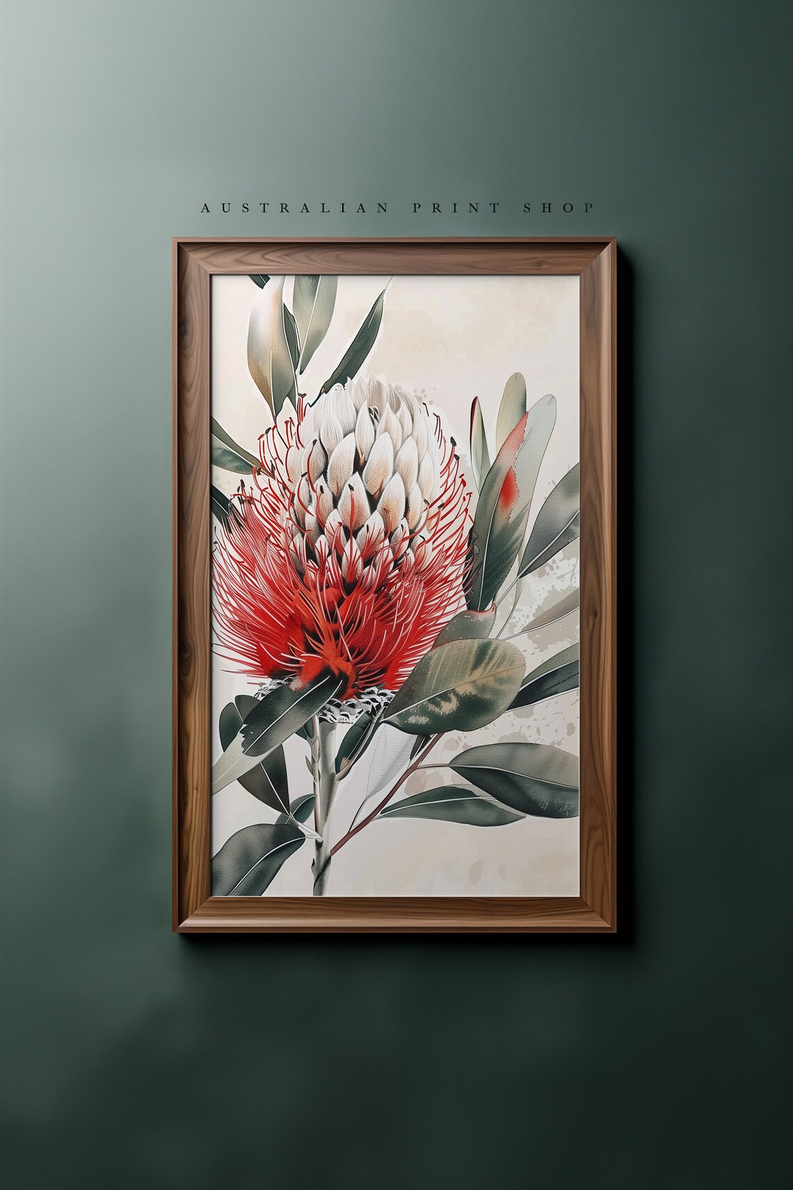Australian Banksia Painting, Native Flowers Illustration - Image 2