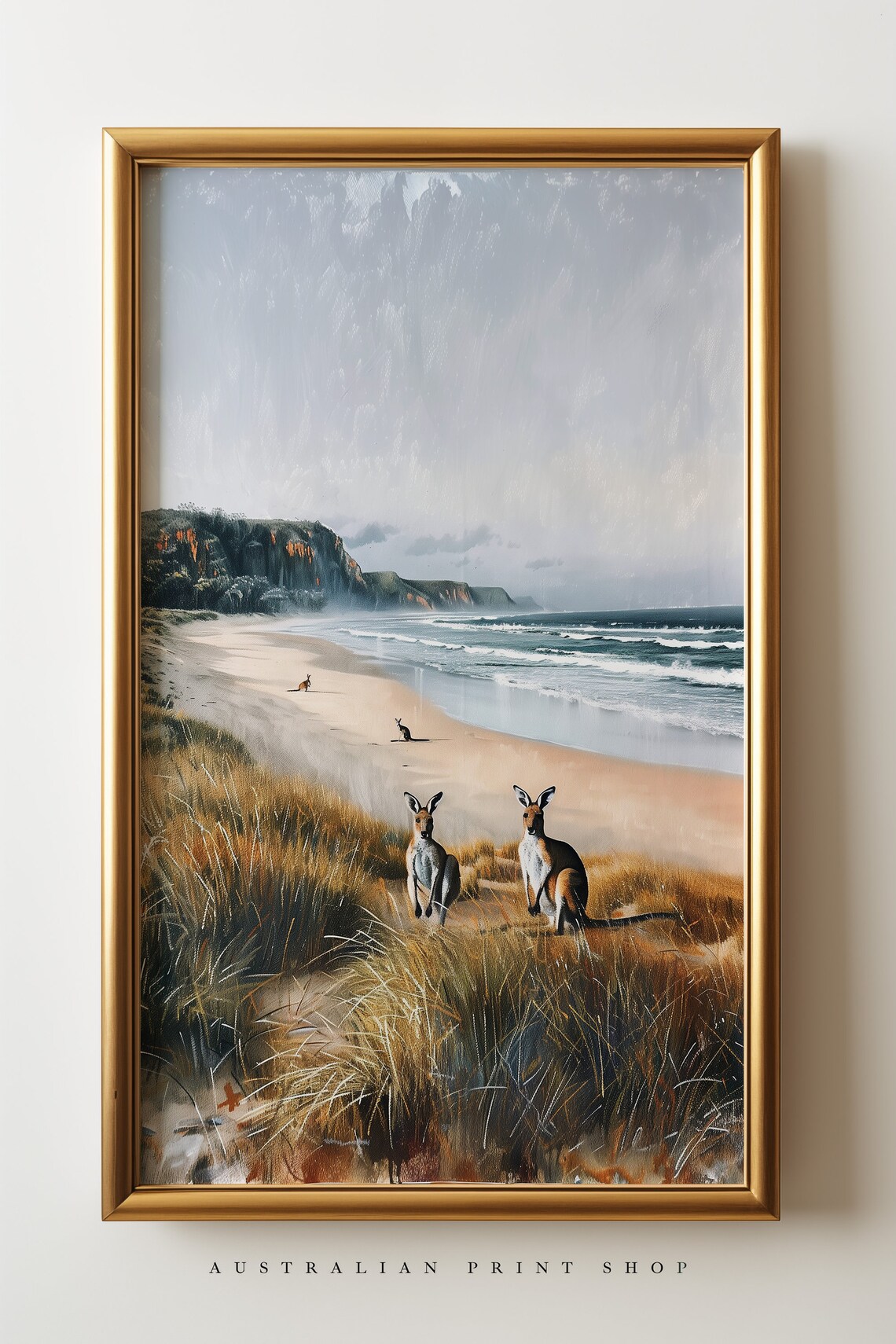 Australian Coastal Kangaroo Photography Art Print - Image 2