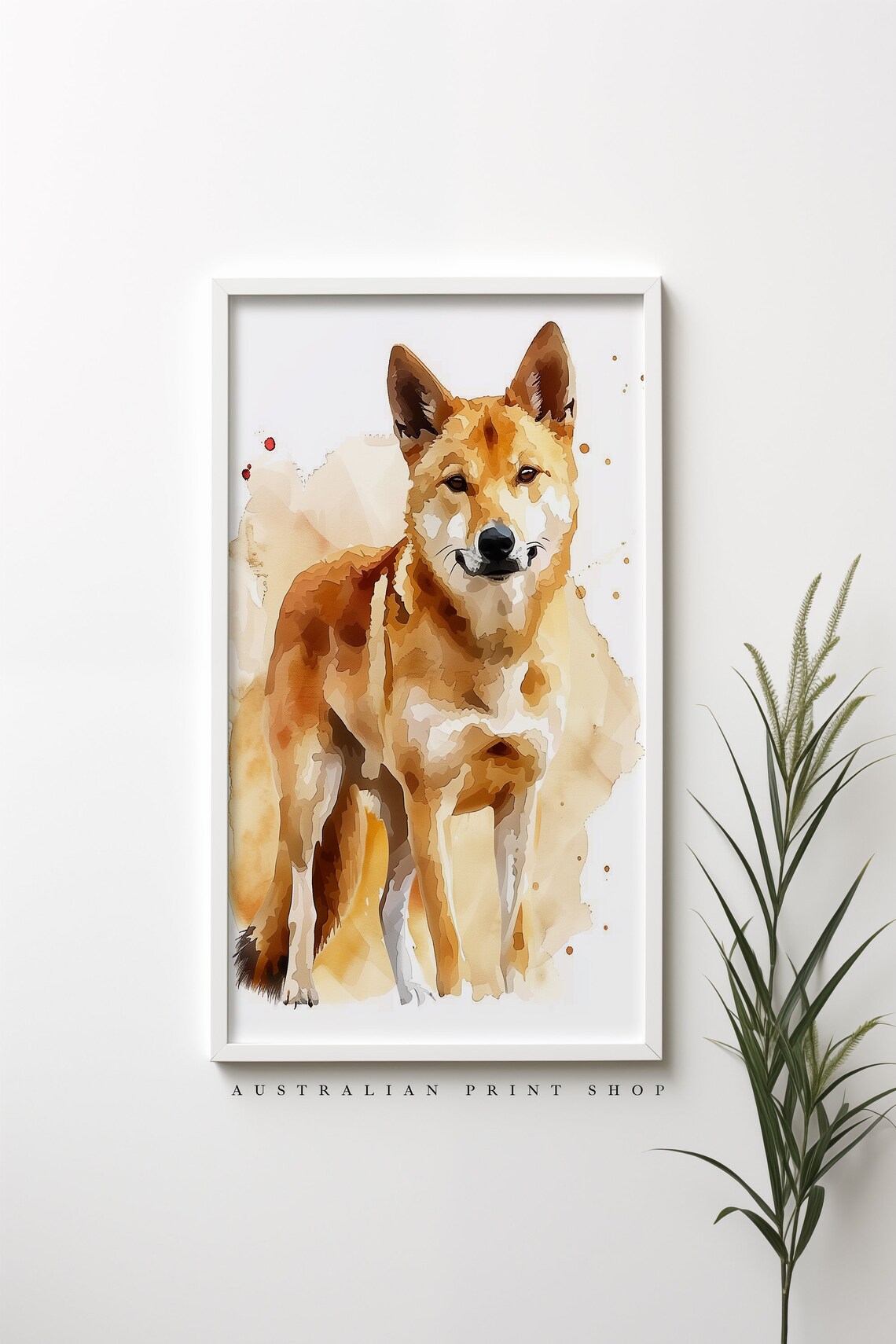 Australian Dingo Watercolour Artwork, Farmhouse Animal Art - Image 4