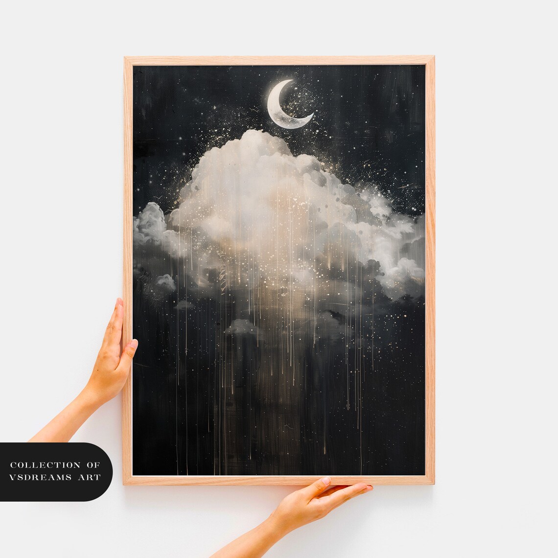 Gothic Starry Night Art Print, Dark Academia Decor - Image 2