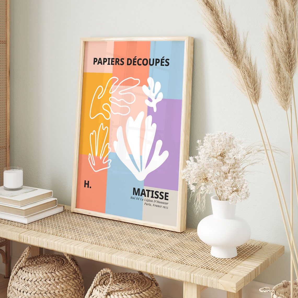 Henri Matisse Papiers Decoupes Colorful Patchwork Leaf Art Poster - Image 4