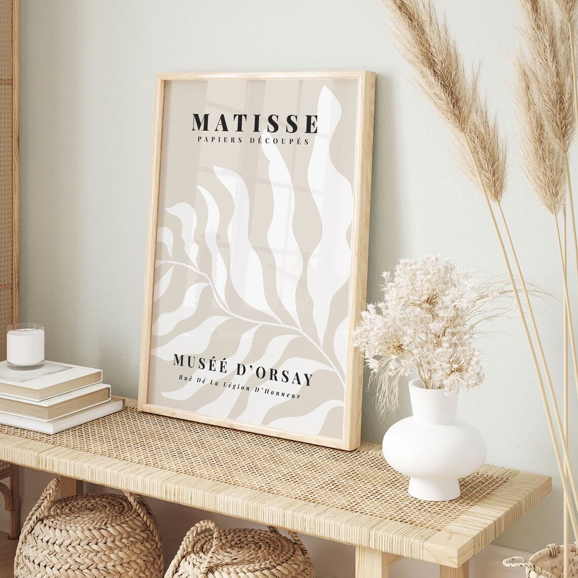 Beige Matisse Prints Modern Poster Abstract Print Living Room Poster Neutral Leaf Print Minimalist Print - Image 4