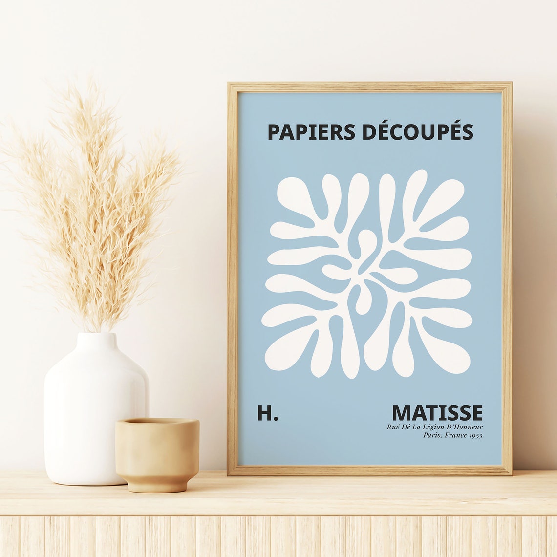 Henri Matisse Blue Botanical Paper Cutout Minimalist Art Poster - Image 4