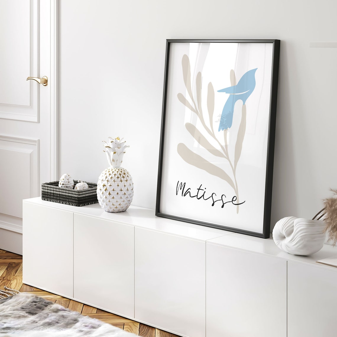 Henri Matisse Blue Bird Minimalist Botanical Branch Art Poster - Image 5