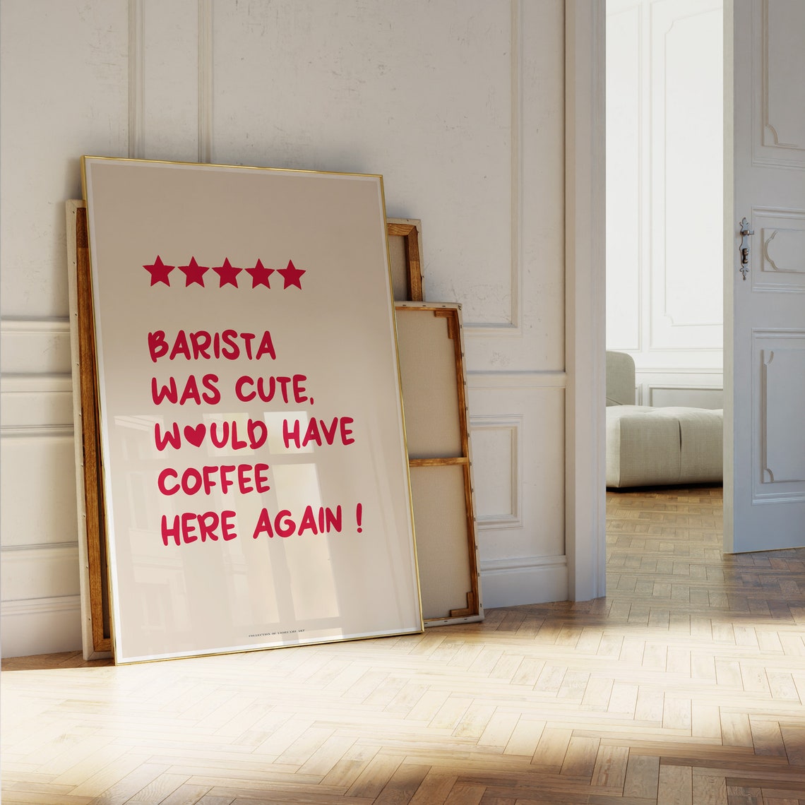 Barista Was Cute Five Star Coffee Shop Review Quote Art Poster - Image 5