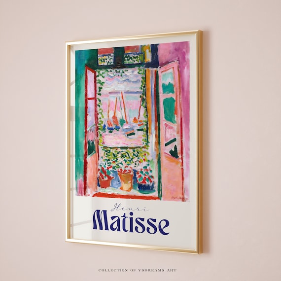 Matisse Open Window Poster Matisse Print Matisse Wall Art Matisse Window Painting Matisse Painting Preppy Wall Art Apartment Decor