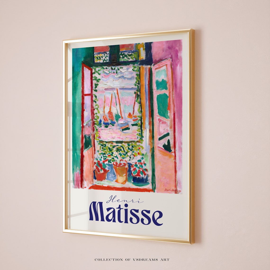 Henri Matisse Open Window Collioure Bright Colorful View Art Poster