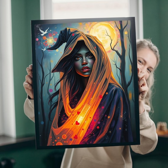 Mystical Witch, Dark Fantasy Art Print