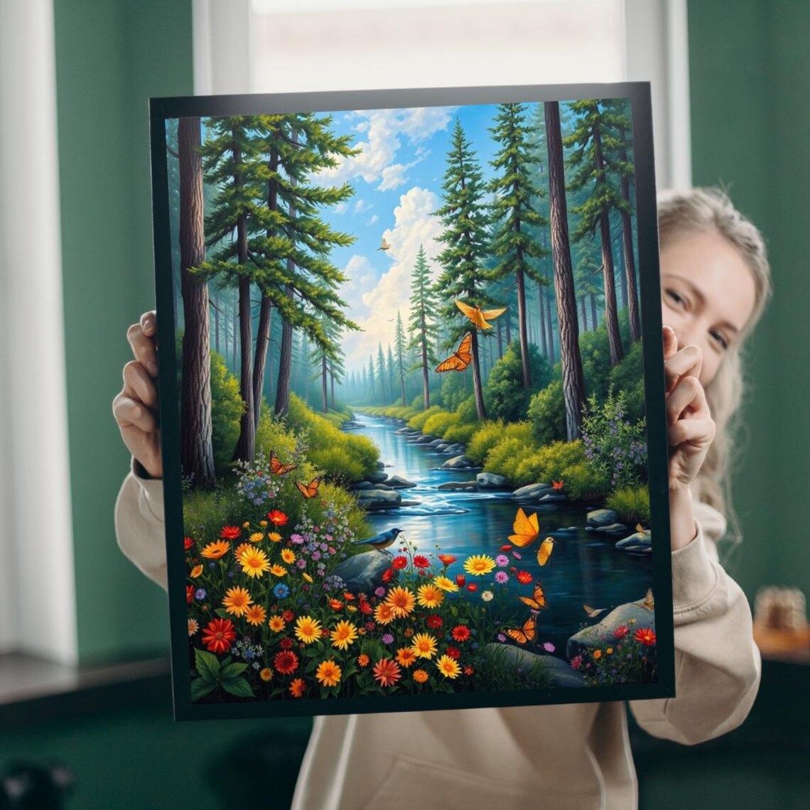 Scenic Forest Butterflies, Relaxing Jigsaw Game