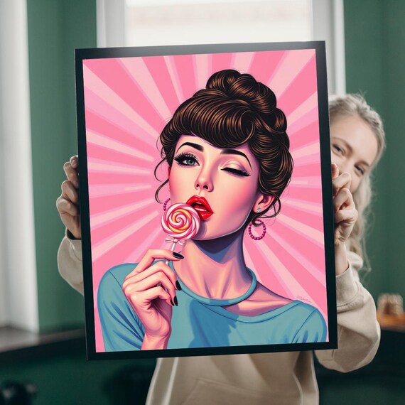 Candy Girl Pop Art Jigsaw Puzzle Retro Glamour Fun Collectible